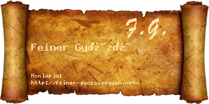 Feiner Győző névjegykártya
